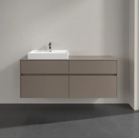 Тумба под раковину Villeroy & Boch Collaro 140х50 см ДСП трюфель серый C08500VG