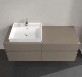 Тумба под раковину Villeroy & Boch Collaro 140х50 см ДСП трюфель серый C08500VG