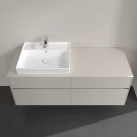Тумба під раковину Villeroy&Boch Collaro 140х50 см ДСП м'який сірий C08500VK