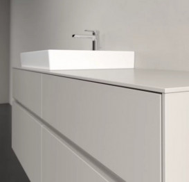 Тумба під раковину Villeroy&Boch Collaro 140х50 см ДСП м'який сірий C08500VK