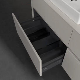 Тумба під раковину Villeroy&Boch Collaro 140х50 см ДСП м'який сірий C08500VK