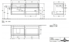 Тумба под раковину Villeroy & Boch Collaro 140х50 см ДСП белое дерево C08500E8