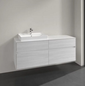 Тумба под раковину Villeroy & Boch Collaro 140х50 см ДСП белое дерево C08500E8