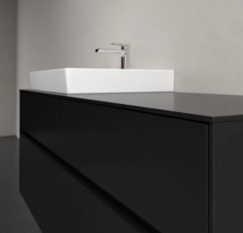 Тумба под раковину Villeroy & Boch Collaro 140х50 см МДФ черный матовый лак C08500PD