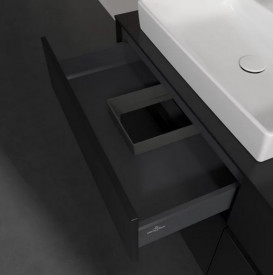 Тумба под раковину Villeroy & Boch Collaro 140х50 см МДФ черный матовый лак C08500PD