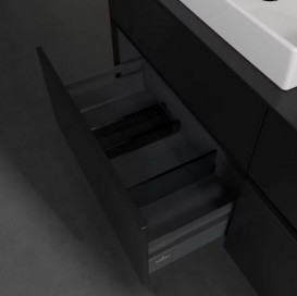 Тумба под раковину Villeroy & Boch Collaro 140х50 см МДФ черный матовый лак C08500PD