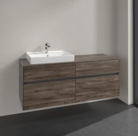 Тумба под раковину Villeroy & Boch Collaro 140х50 см ДСП каменный дуб C08500RK