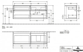 Тумба под раковину Villeroy & Boch Collaro 140х50 см МДФ глянцевый белый C08600DH