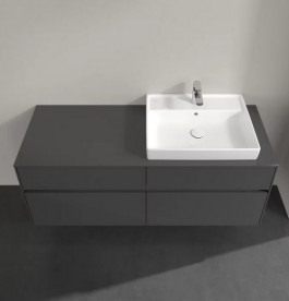 Тумба під раковину Villeroy&Boch Collaro 140х50 см МДФ глянсовий сірий C08600FP