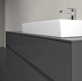 Тумба під раковину Villeroy&Boch Collaro 140х50 см МДФ глянсовий сірий C08600FP