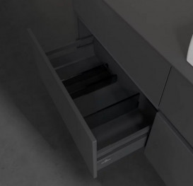 Тумба під раковину Villeroy&Boch Collaro 140х50 см МДФ глянсовий сірий C08600FP