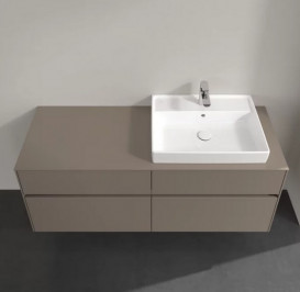 Тумба під раковину Villeroy & Boch Collaro 140х50 см ДСП сірий трюфель C08600VG