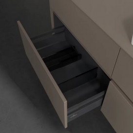 Тумба під раковину Villeroy & Boch Collaro 140х50 см ДСП сірий трюфель C08600VG