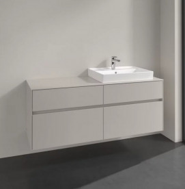 Тумба под раковину Villeroy & Boch Collaro 140х50 см ДСП мягкий серый C08600VK