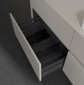 Тумба под раковину Villeroy & Boch Collaro 140х50 см ДСП мягкий серый C08600VK