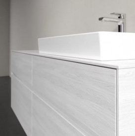 Тумба під раковину Villeroy&Boch Collaro 140х50 см ДСП біле дерево C08600E8