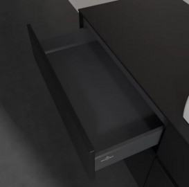 Тумба под раковину Villeroy & Boch Collaro 140х50 см МДФ черный матовый лак C08600PD