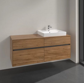 Тумба под раковину Villeroy & Boch Collaro 140х50 см ДСП дуб канзас C08600RH
