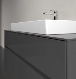 Тумба под раковину Villeroy & Boch Collaro 120х50 см МДФ глянцевый серый C08700FP