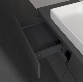 Тумба под раковину Villeroy & Boch Collaro 120х50 см МДФ глянцевый серый C08700FP