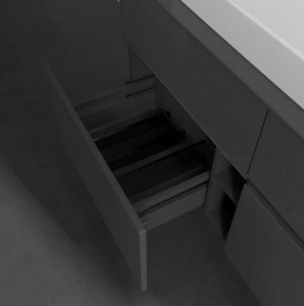 Тумба под раковину Villeroy & Boch Collaro 120х50 см МДФ глянцевый серый C08700FP