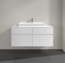 Тумба під раковину Villeroy&Boch Collaro 120х50 см ДСП білий матовий C08700MS