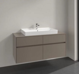 Тумба під раковину Villeroy & Boch Collaro 120х50 см ДСП сірий трюфель C08700VG