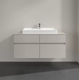 Тумба под раковину Villeroy & Boch Collaro 120х50 см ДСП мягкий серый C08700VK