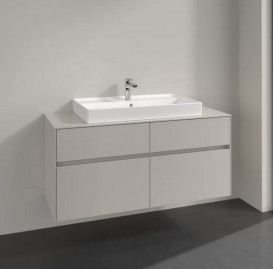 Тумба под раковину Villeroy & Boch Collaro 120х50 см ДСП мягкий серый C08700VK