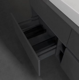 Тумба под раковину Villeroy & Boch Collaro 140х50 см МДФ глянцевый серый C08800FP