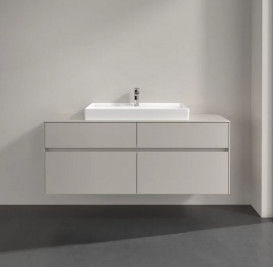 Тумба под раковину Villeroy & Boch Collaro 140х50 см ДСП мягкий серый C08800VK