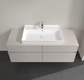 Тумба под раковину Villeroy & Boch Collaro 140х50 см ДСП мягкий серый C08800VK