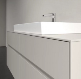 Тумба под раковину Villeroy & Boch Collaro 140х50 см ДСП мягкий серый C08800VK