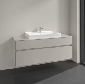 Тумба под раковину Villeroy & Boch Collaro 140х50 см ДСП мягкий серый C08800VK