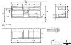 Тумба под раковину Villeroy & Boch Collaro 140х50 см ДСП белое дерево C08800E8
