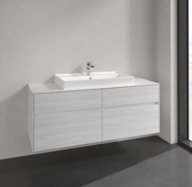 Тумба под раковину Villeroy & Boch Collaro 140х50 см ДСП белое дерево C08800E8