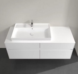 Тумба під раковину Villeroy&Boch Collaro 140х50 см МДФ глянсовий білий C08900DH