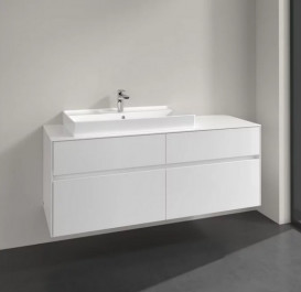 Тумба під раковину Villeroy&Boch Collaro 140х50 см МДФ глянсовий білий C08900DH