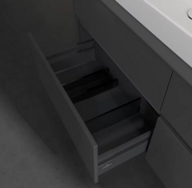 Тумба под раковину Villeroy & Boch Collaro 140х50 см МДФ глянцевый серый C08900FP