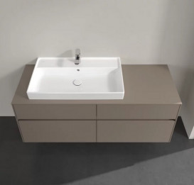 Тумба під раковину Villeroy & Boch Collaro 140х50 см ДСП сірий трюфель C08900VG