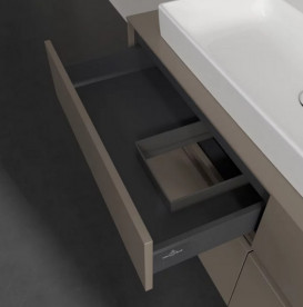 Тумба під раковину Villeroy & Boch Collaro 140х50 см ДСП сірий трюфель C08900VG