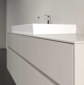 Тумба под раковину Villeroy & Boch Collaro 140х50 см ДСП мягкий серый C08900VK