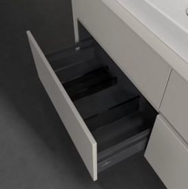 Тумба под раковину Villeroy & Boch Collaro 140х50 см ДСП мягкий серый C08900VK