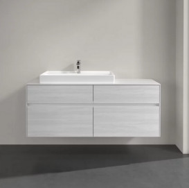 Тумба под раковину Villeroy & Boch Collaro 140х50 см ДСП белое дерево C08900E8