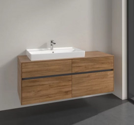 Тумба под раковину Villeroy & Boch Collaro 140х50 см ДСП дуб канзас C08900RH