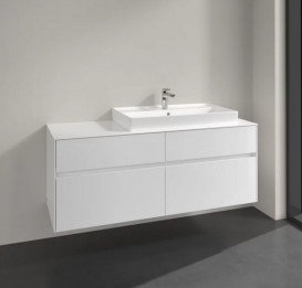 Тумба под раковину Villeroy & Boch Collaro 140х50 см ДСП белый матовый C09000MS