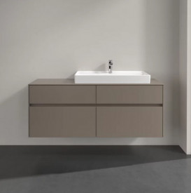 Тумба под раковину Villeroy & Boch Collaro 140х50 см ДСП трюфель серый C09000VG