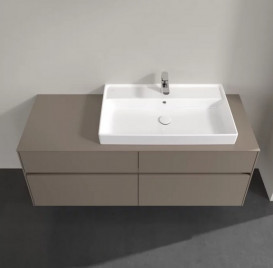 Тумба под раковину Villeroy & Boch Collaro 140х50 см ДСП трюфель серый C09000VG