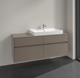Тумба под раковину Villeroy & Boch Collaro 140х50 см ДСП трюфель серый C09000VG