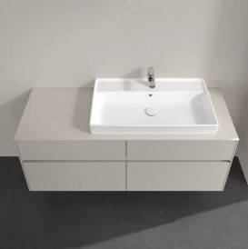 Тумба під раковину Villeroy&Boch Collaro 140х50 см ДСП м'який сірий C09000VK